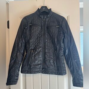 The North Face Arel Women's Black Jacket Small-Down Moto Bomber